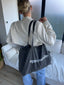 Washed Black Sunday Shopper Tote Bag
