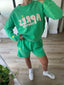 PRE-ORDER: PEACHES AND GREEN JOGGER SHORTS